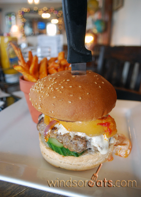 A featured burger of the week at Jack's Gastropub in Kingsville during December