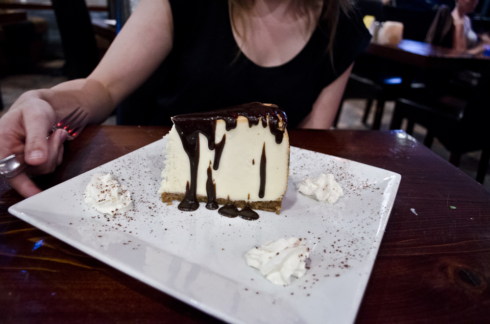 Cheesecake at Mazaar for Eat Your City Restaurant Week