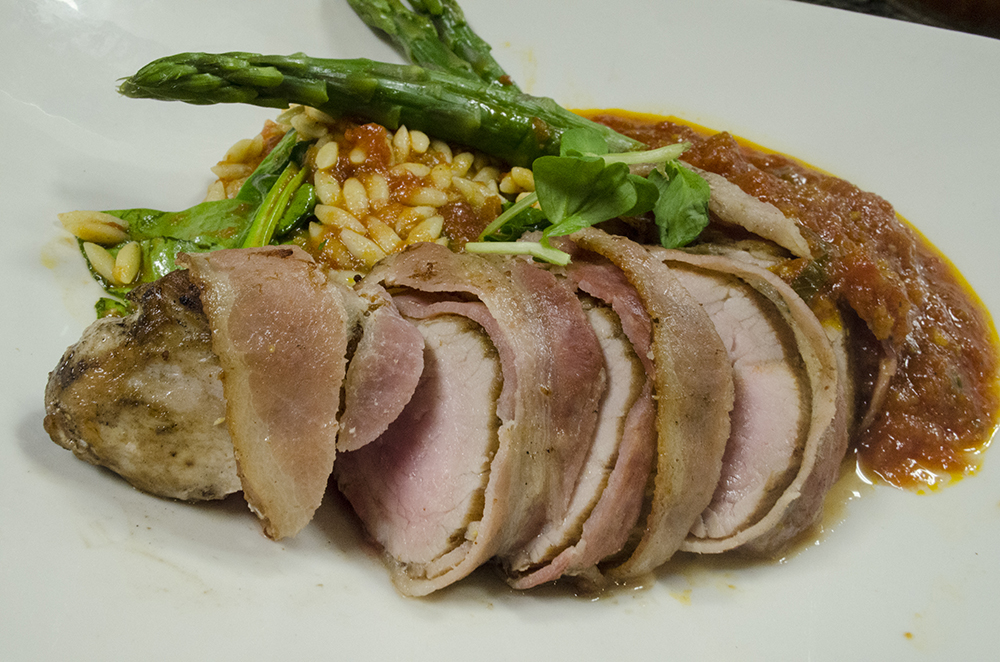 Bacon wrapped pork tenderloin from the 2014 Baconfest at The City Grill