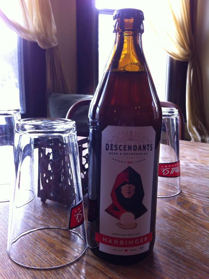 A bottle of Descendants beer offered at Rino's Kitchen