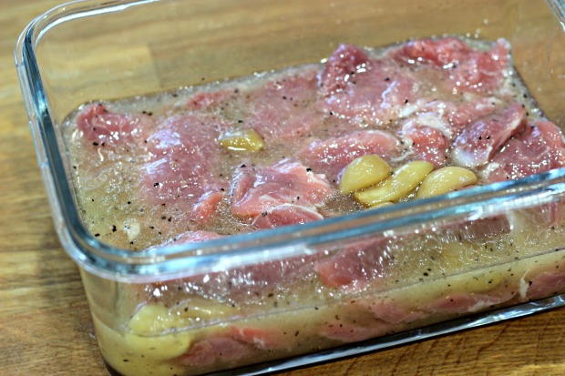 Submerge the medallions in the dressing and let marinate overnight.