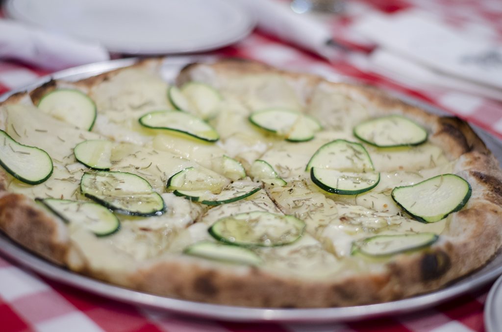 Zucchini and potatoes on a pizza? Oh yes. Oh yes.