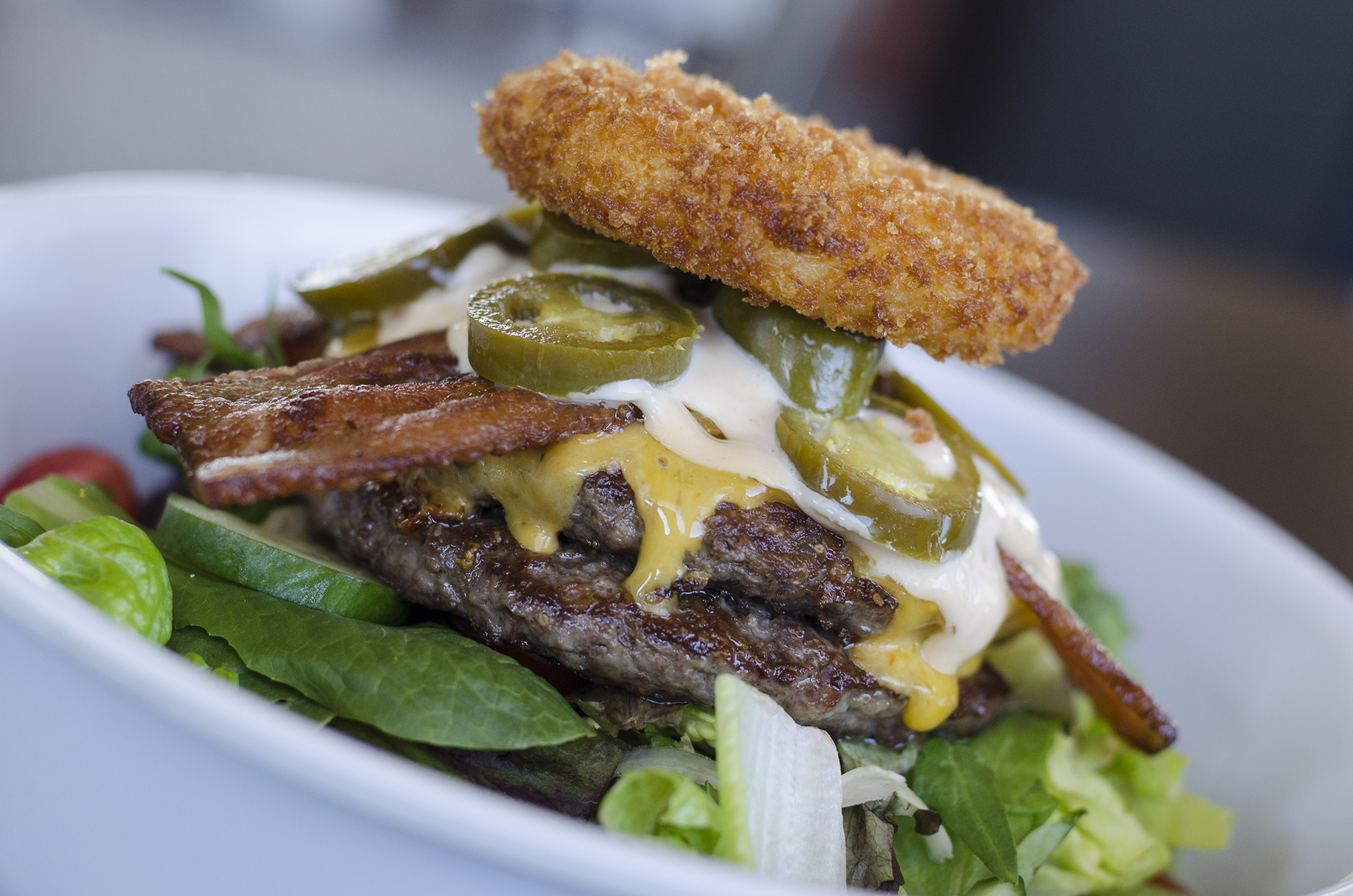 Let's get naked! The Naked Burger Salad from Mamo Burger in Windsor, Ontario.