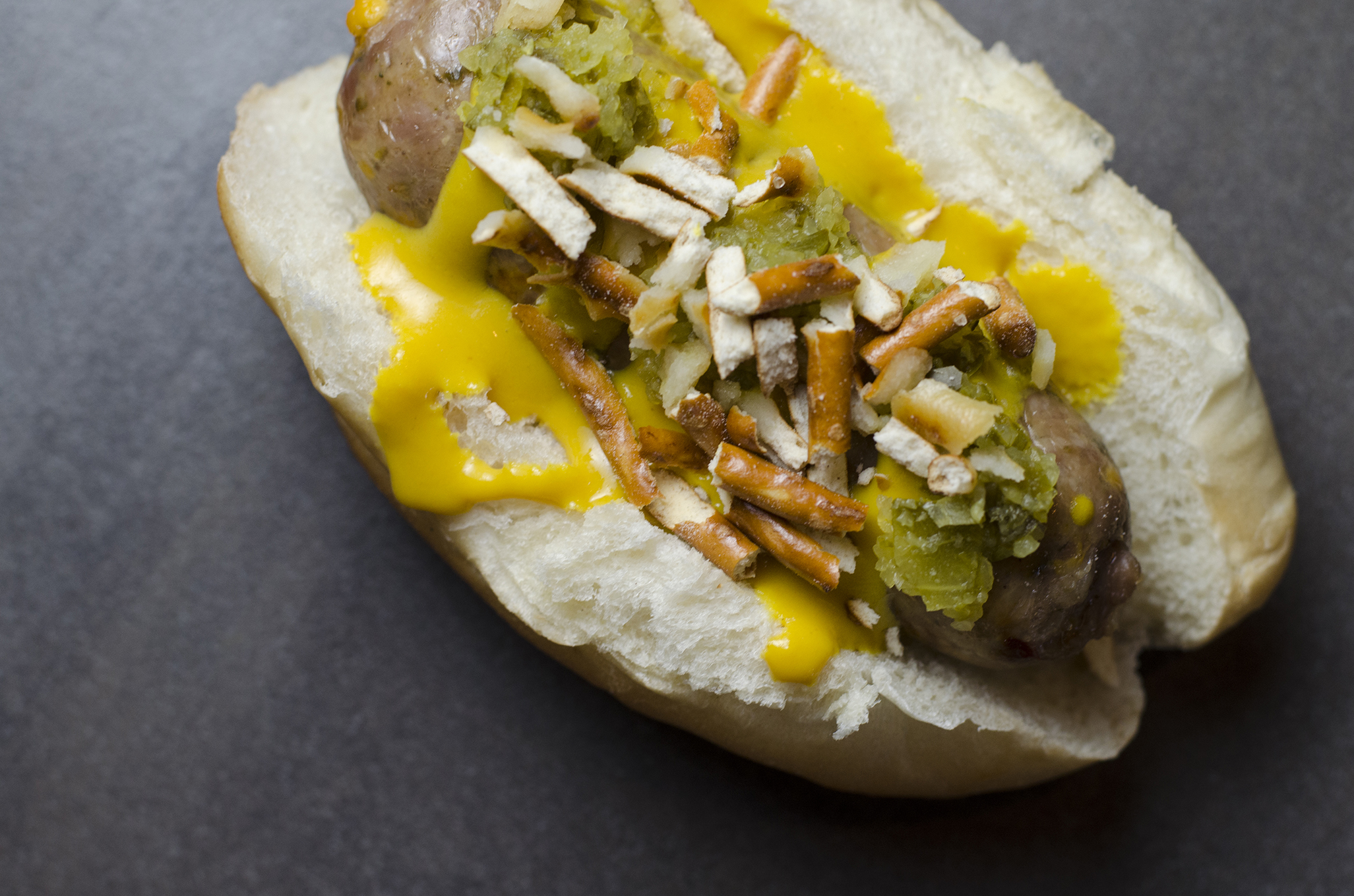 The Jalapeno.Bourbon.Cheddar sausage from Robbie's Gourmet Sausage Co.