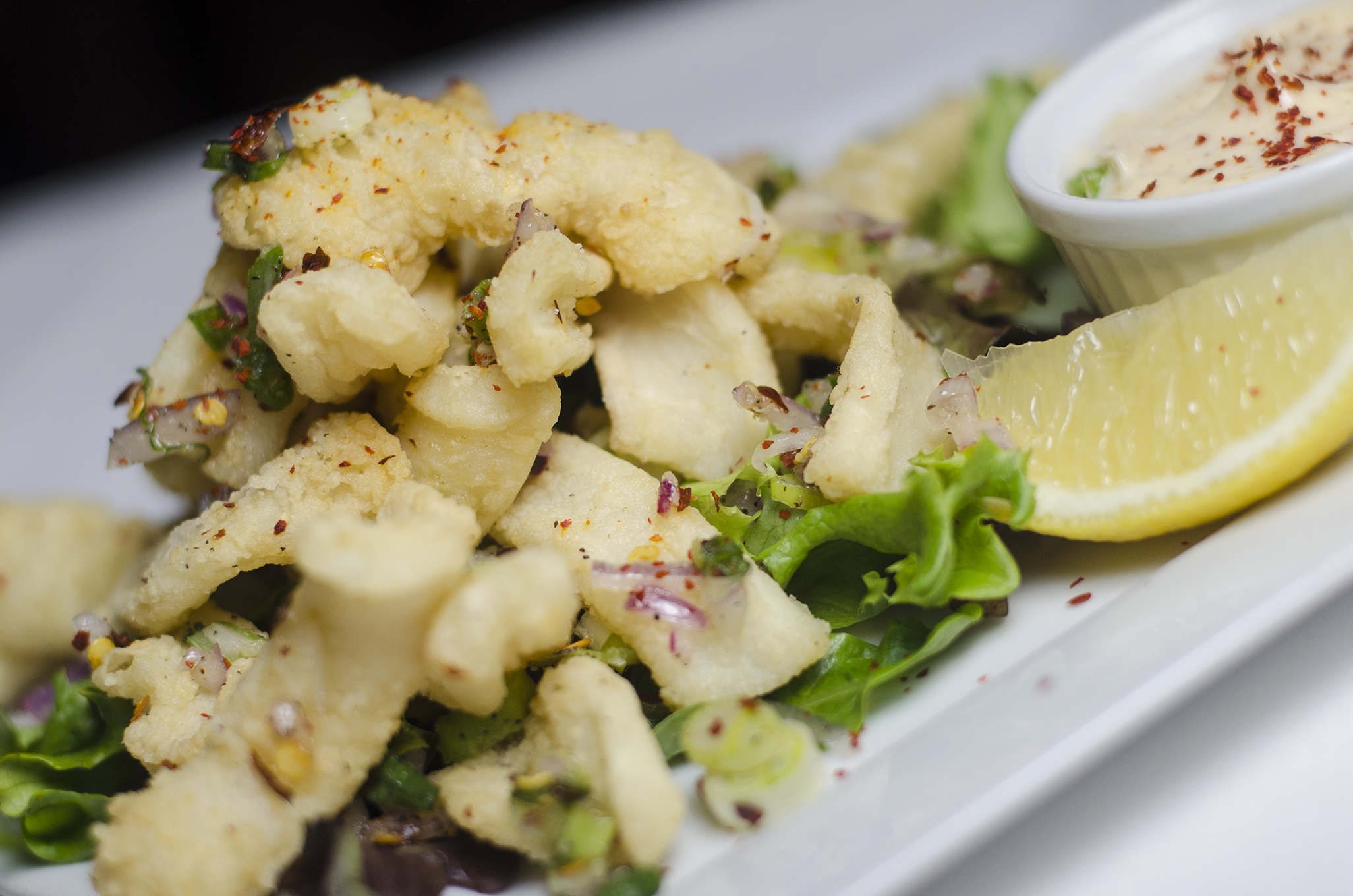 Fried calamari from Mezzo Restaurant & Lounge in Via Italia on Windsor, Ontario.