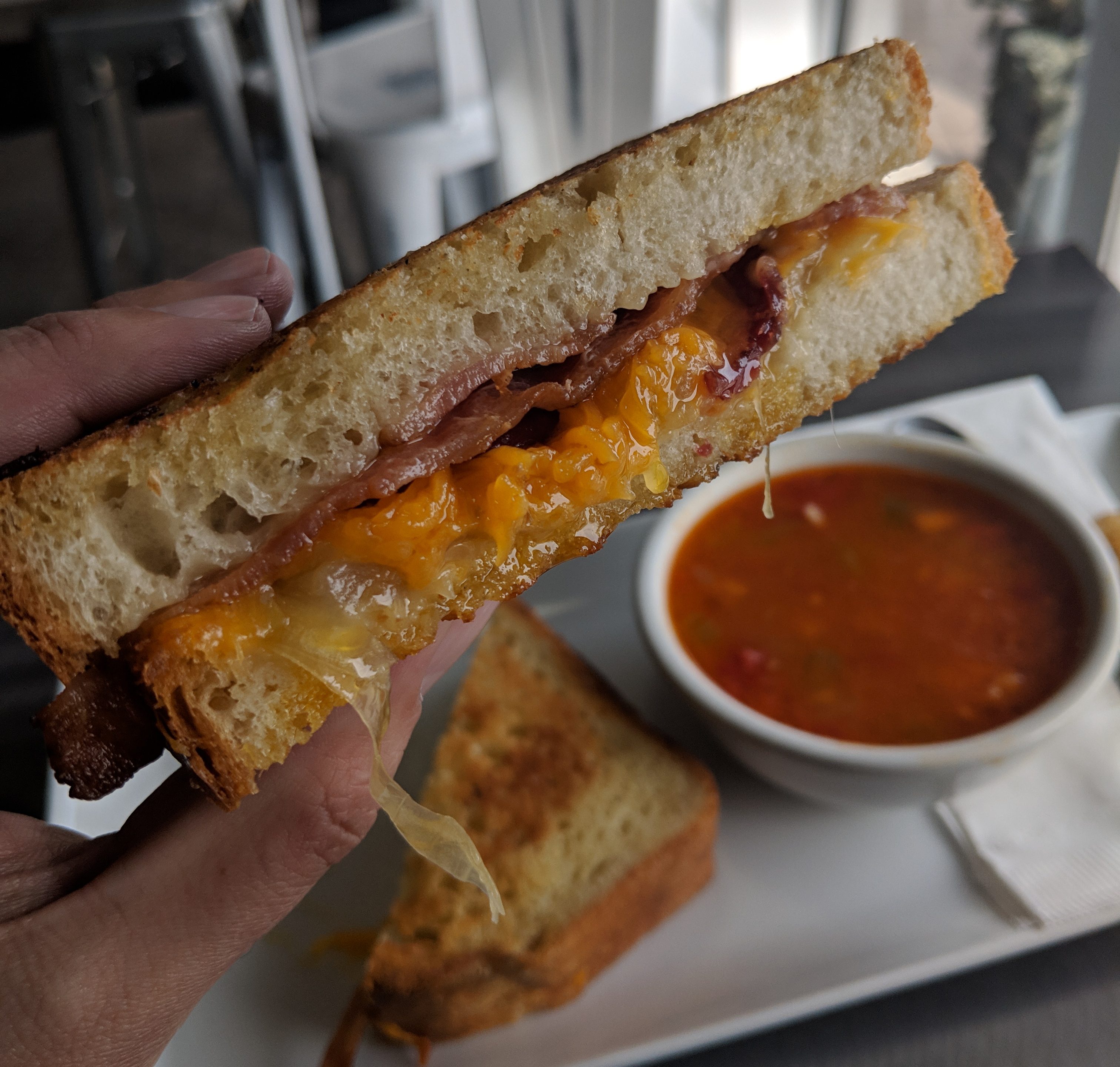 Riverside Pie Cafe rocks a mean grilled cheese sandwich.