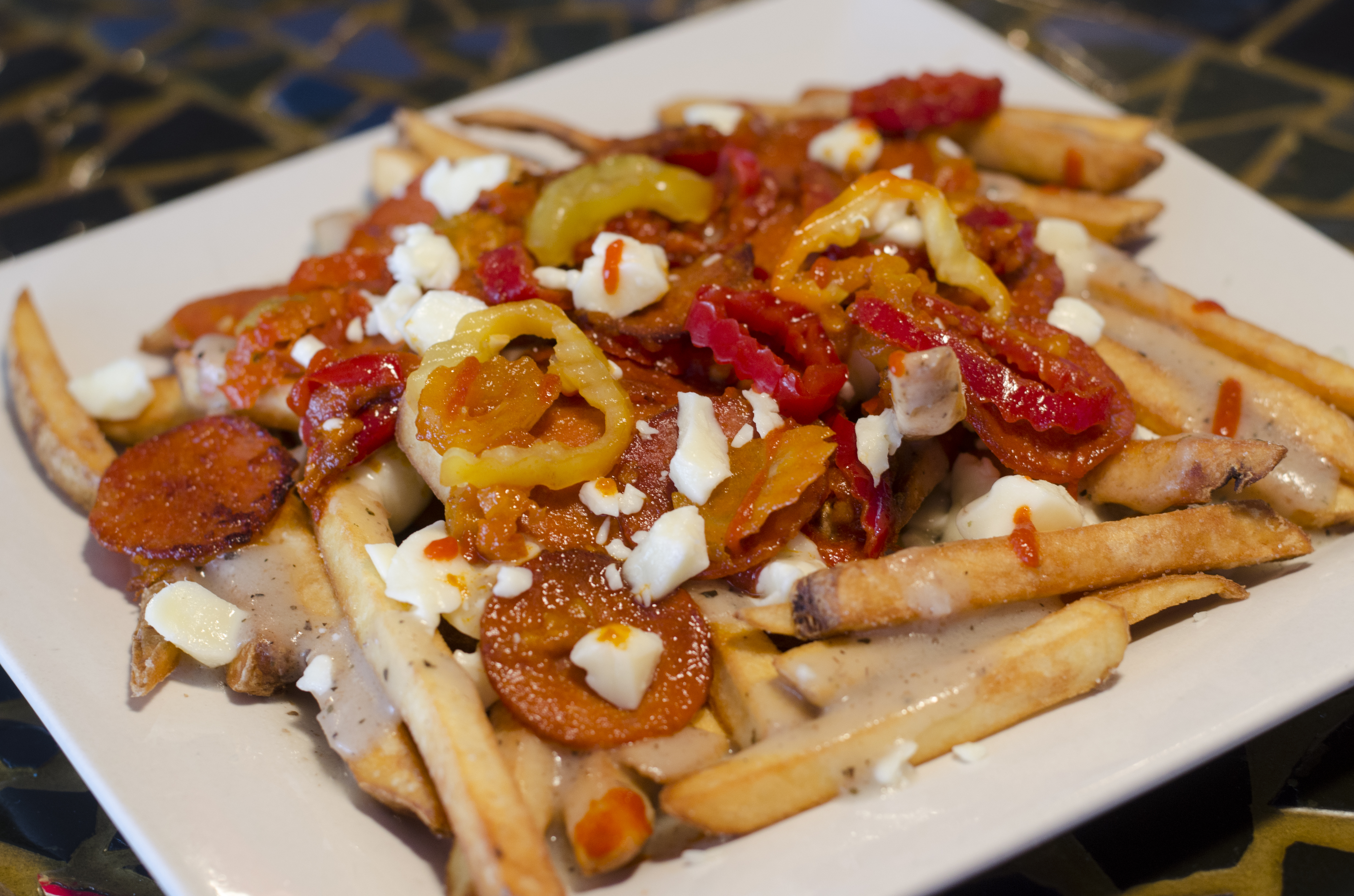 Hot Lips poutine from Phog Lounge in downtown Windsor, Ontario.