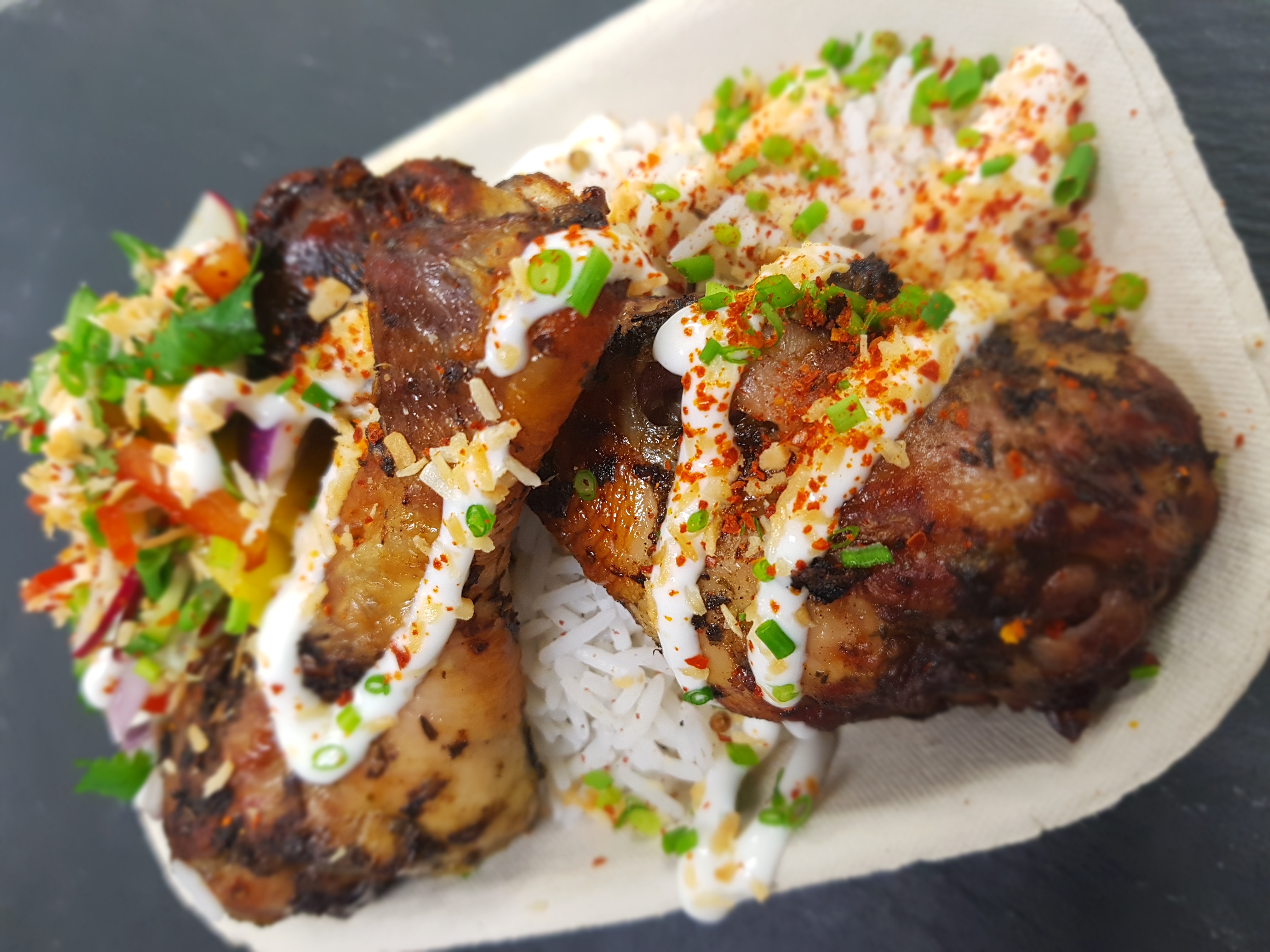 Island Chicken to be served at the WindsorEats Street Food Fare in Windsor, Ontario.