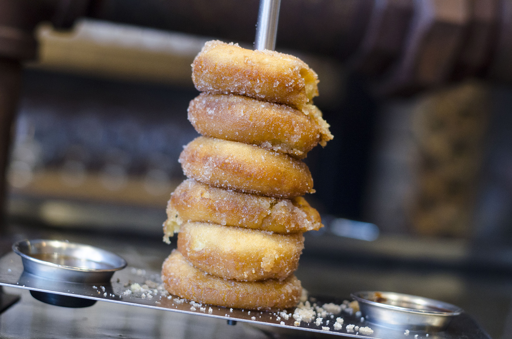 Colasanti Donut Tower from The Grove Brew House in Kingsville, Ontario.