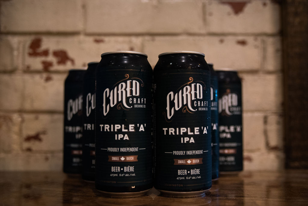 Triple A IPA from Cured Craft Brewing Co. in Leamington, Ontario.