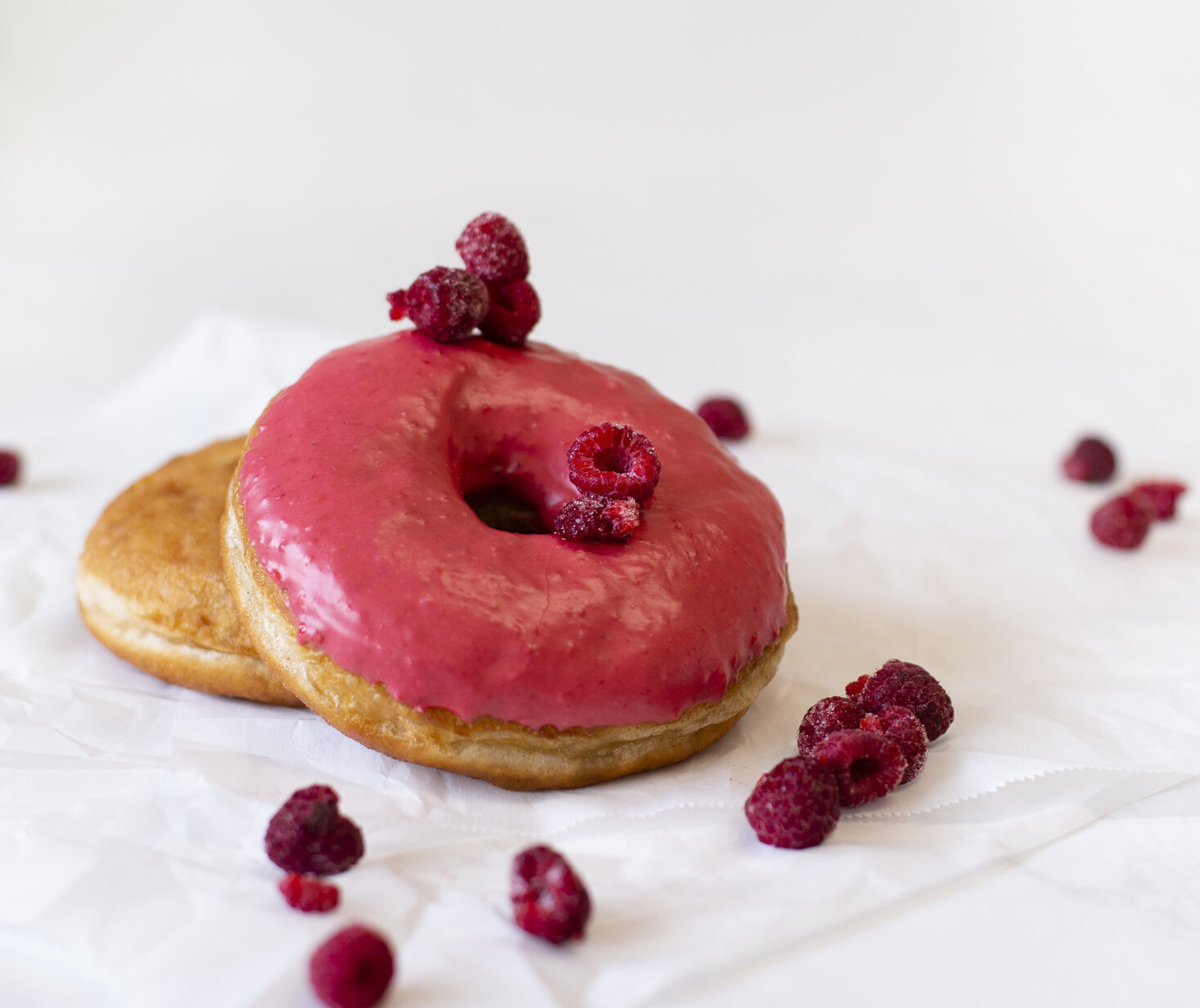 Raspberry Dip vegan donut from Plant Joy in Windsor, Ontario.