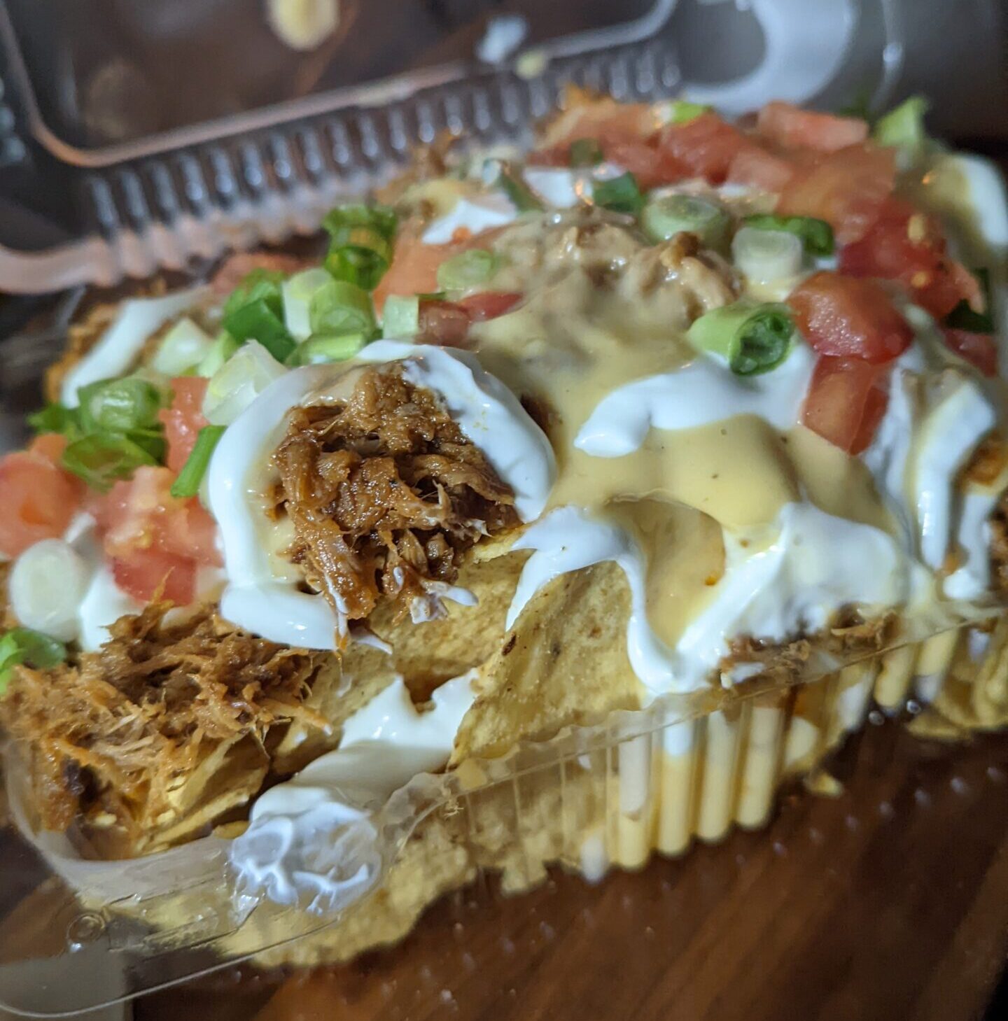 Pulled pork nachos from Smashed Apple Catering Co. in Windsor, Ontario.