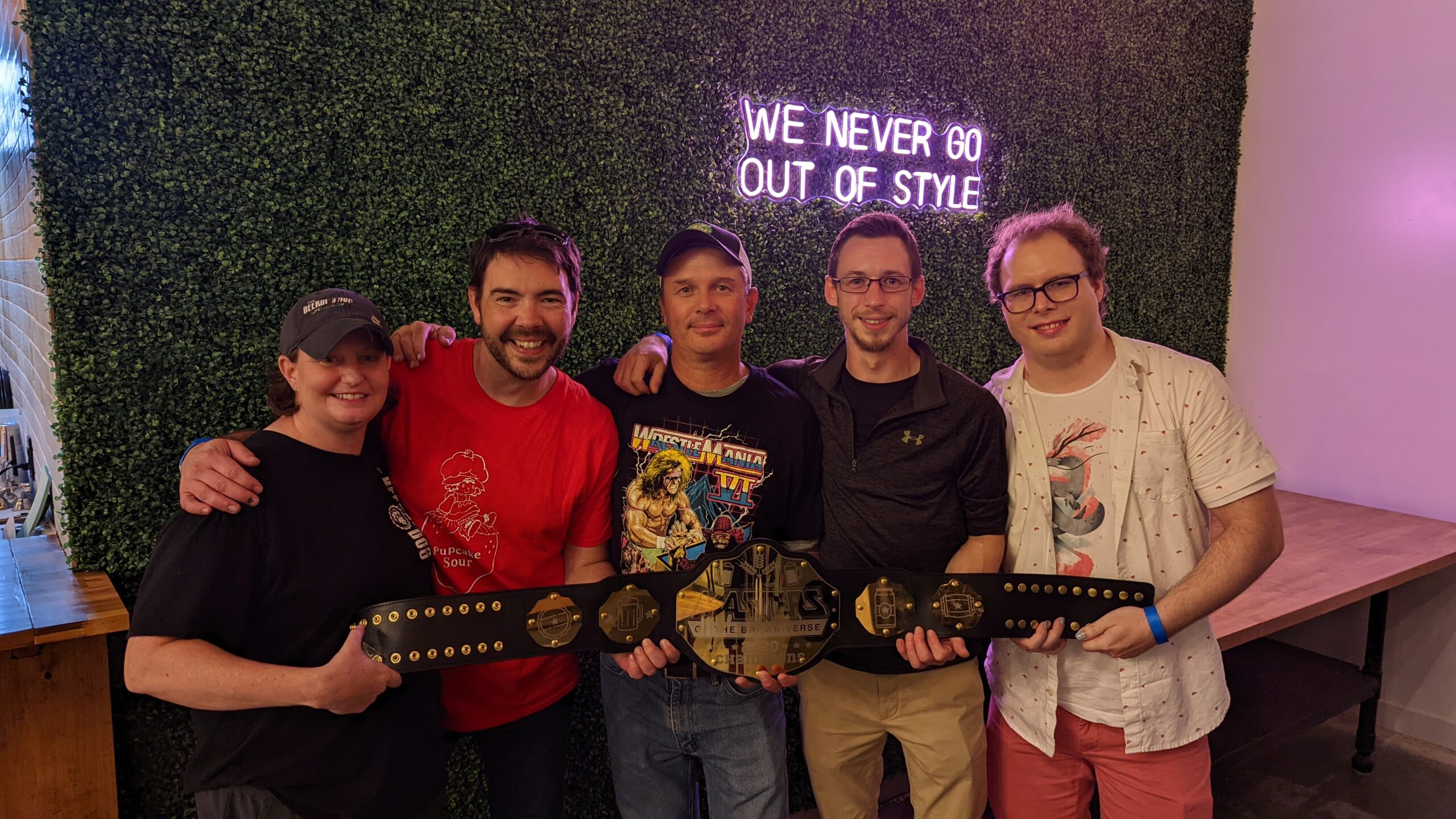 The winning crew of Jake's Brew Windsor and The Beerded Dog at the 2022 Masters of the Brewniverse in Windsor, Ontario.