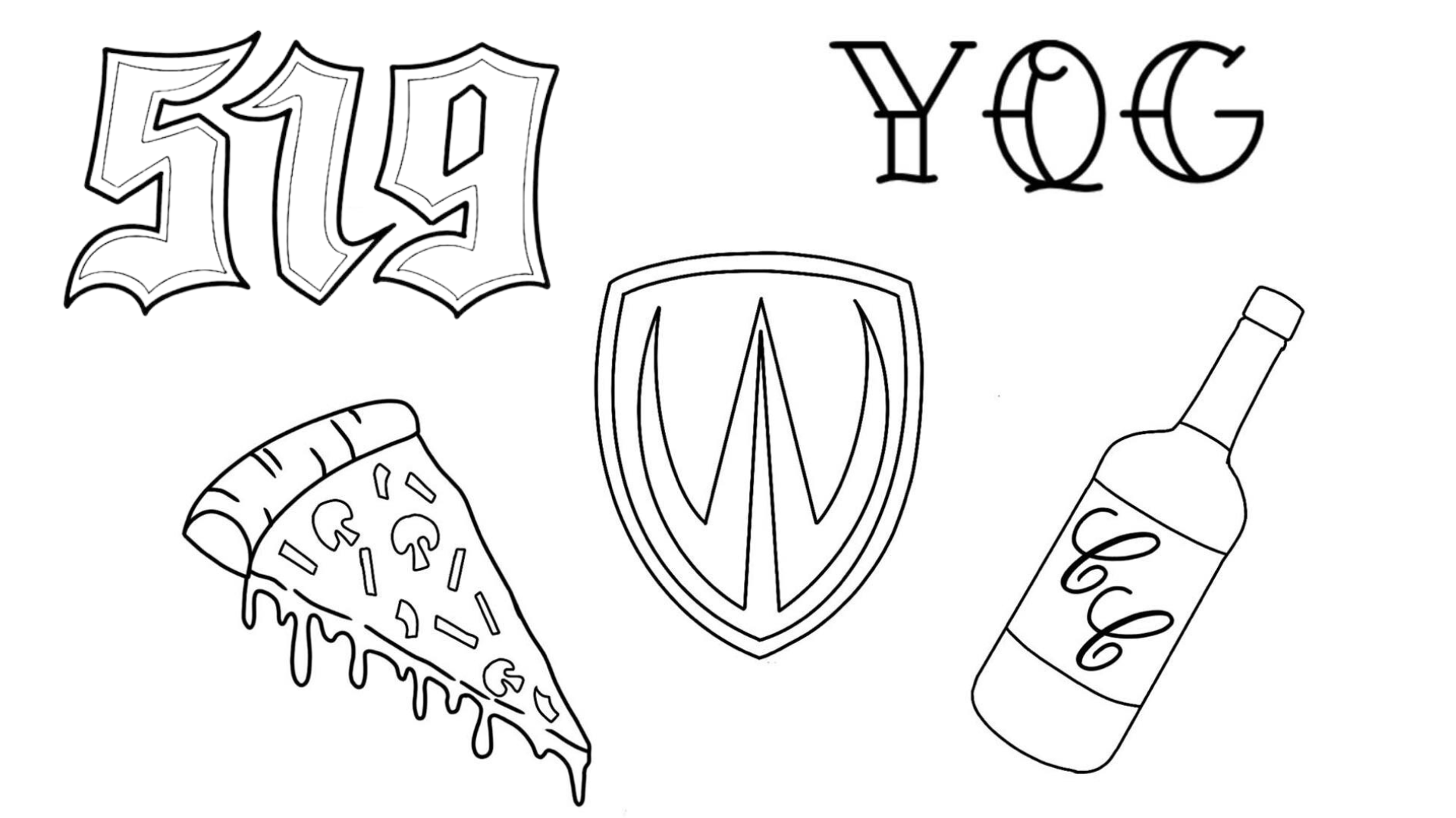 Some sample Windsor-themed flash tattoos that will be available at the 519 Day Party at WindsorEats in Windsor, Ontario.
